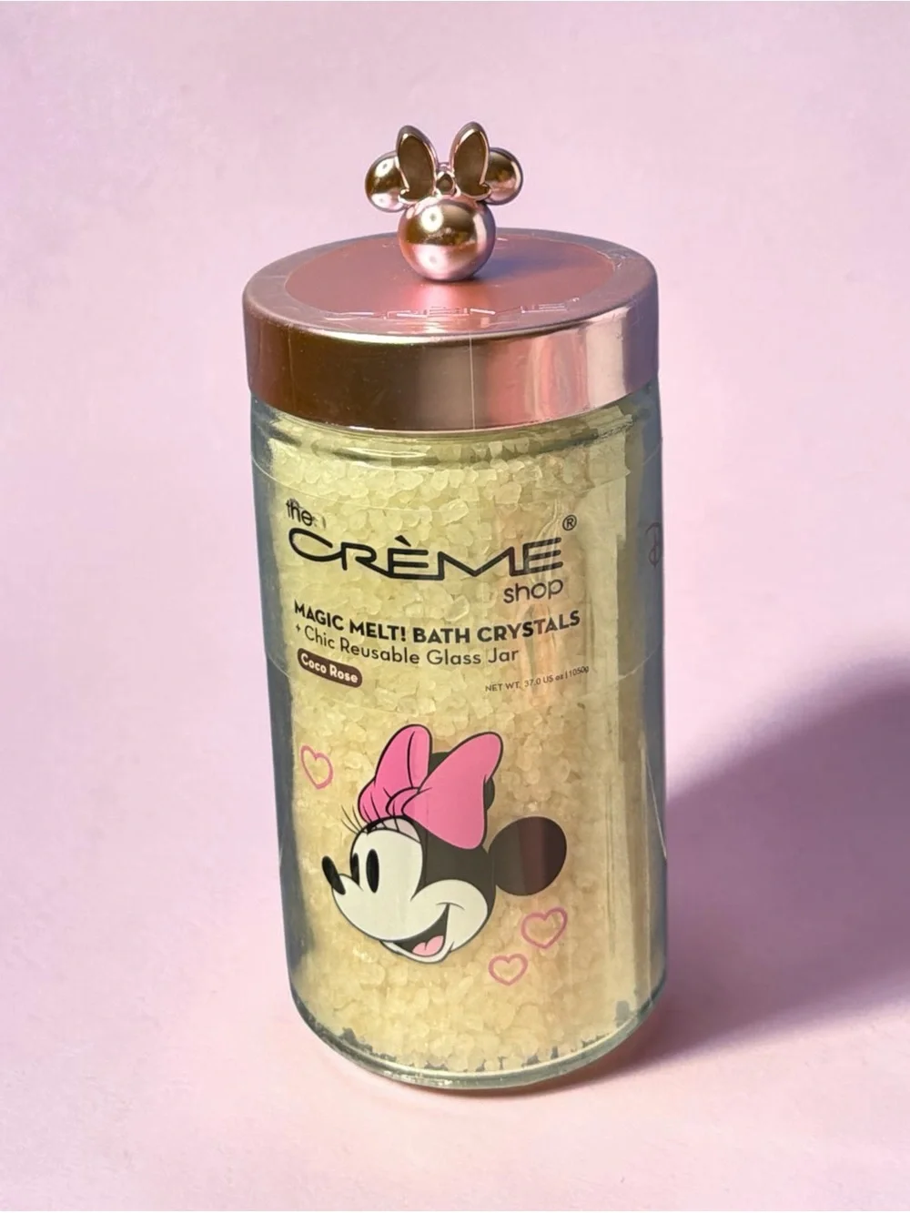 The Crème Shop Minnie Magic Melti Bath Crystals with Pink Lid